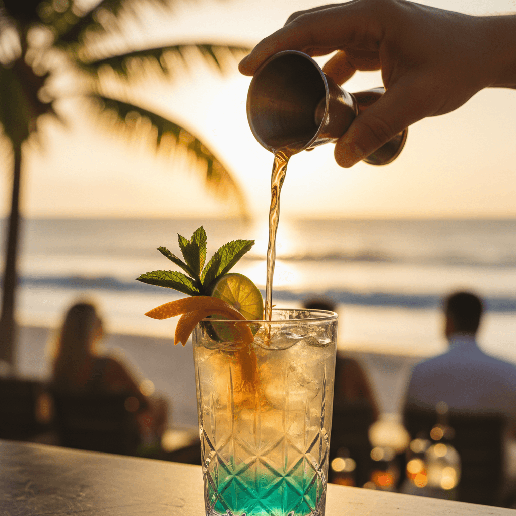 Bartender crafting a cocktail with precision